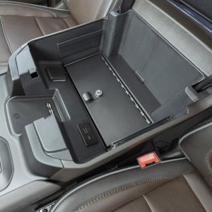 Chevrolet Silverado Console Safe - Tuffy Products - W/ Keyed Lock, W/ Wireless Charging Pad - `21-`24